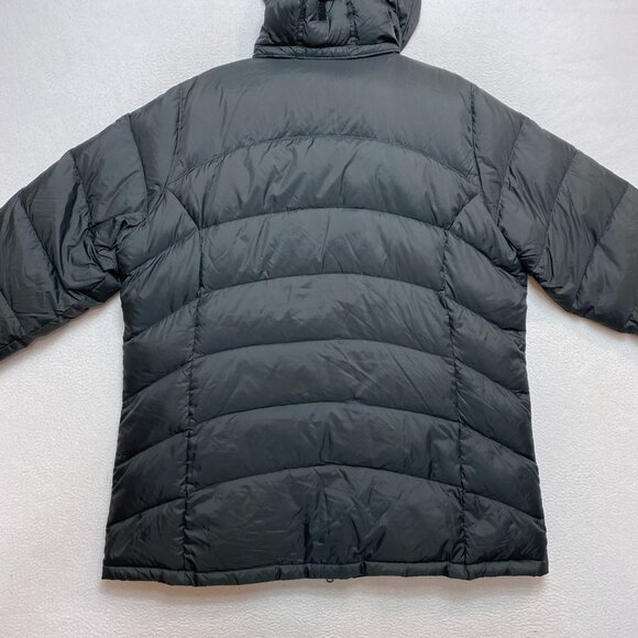 VINTAGE LL Bean Coat Womens 2X Black Goose Down Fill Puffer Hood Warm Jacket - Picture 10 of 13
